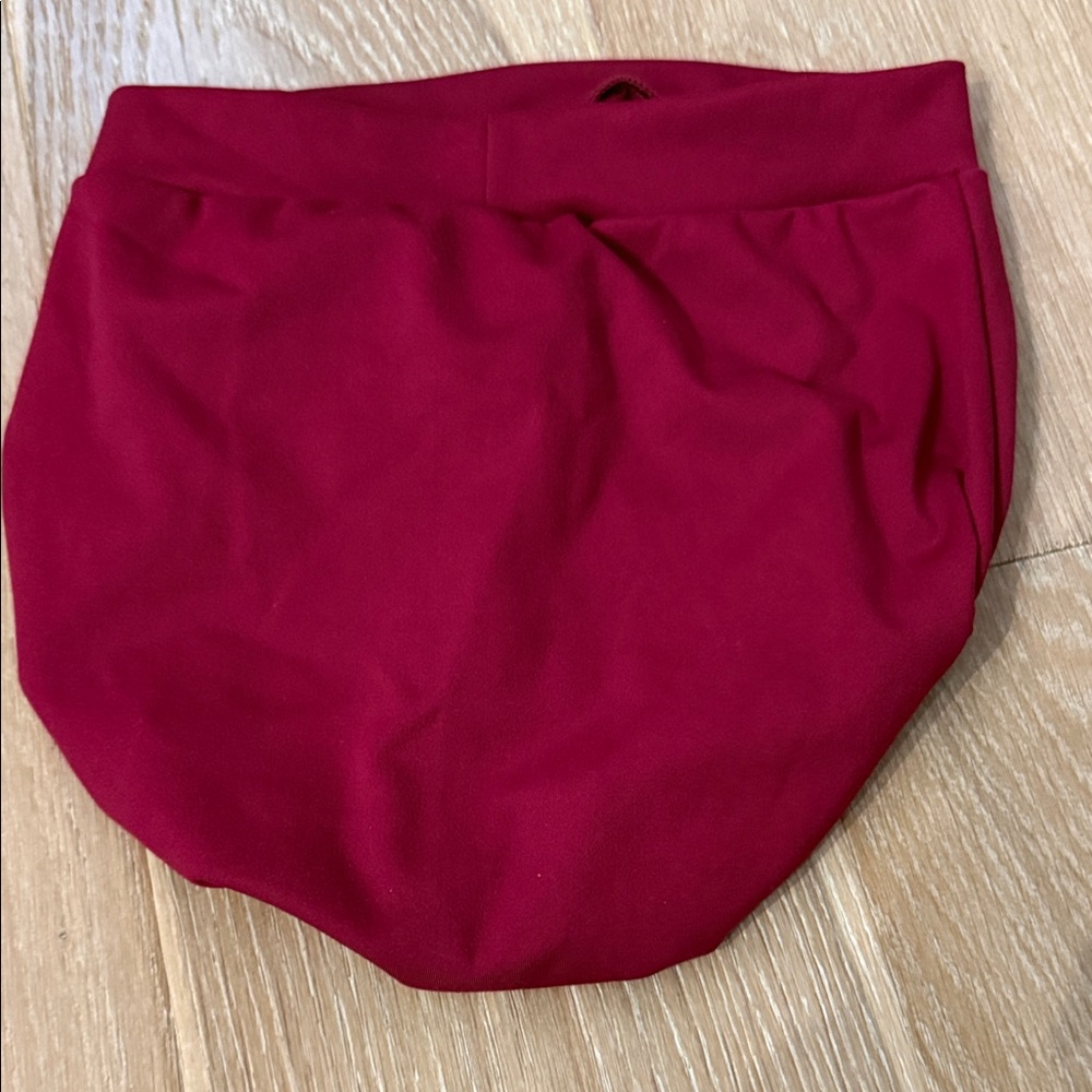 Kelle dance costume maroon Button-Up Top and Bottom Set - Picture 7 of 9
